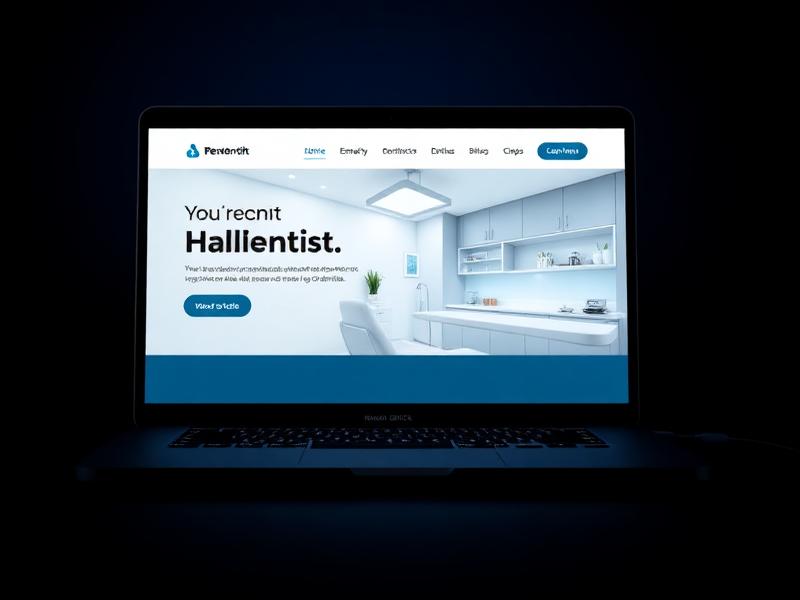 Dentist website mockup
