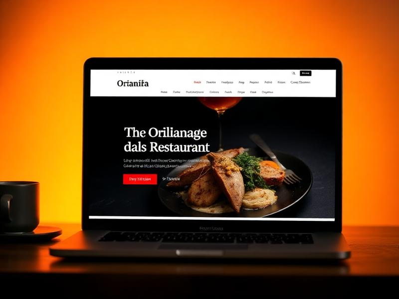 Restaurant website mockup