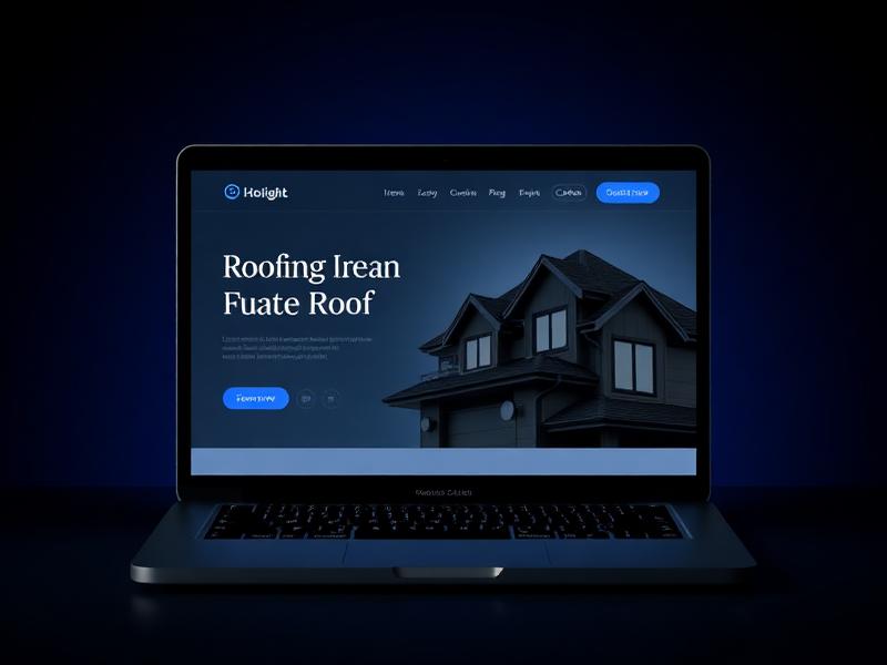 Roofing website mockup
